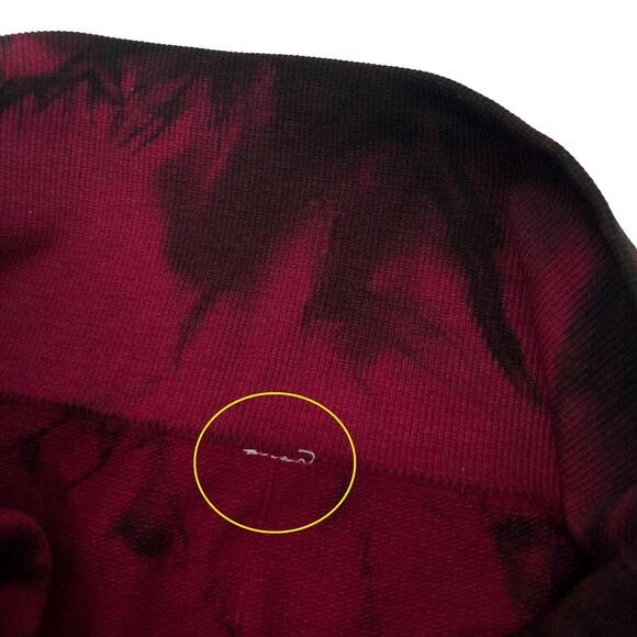 Lululemon In The Flow Crop II Leggings Size 4 Tie Dye Wine Berry Bordeaux Drama - Picture 5 of 5